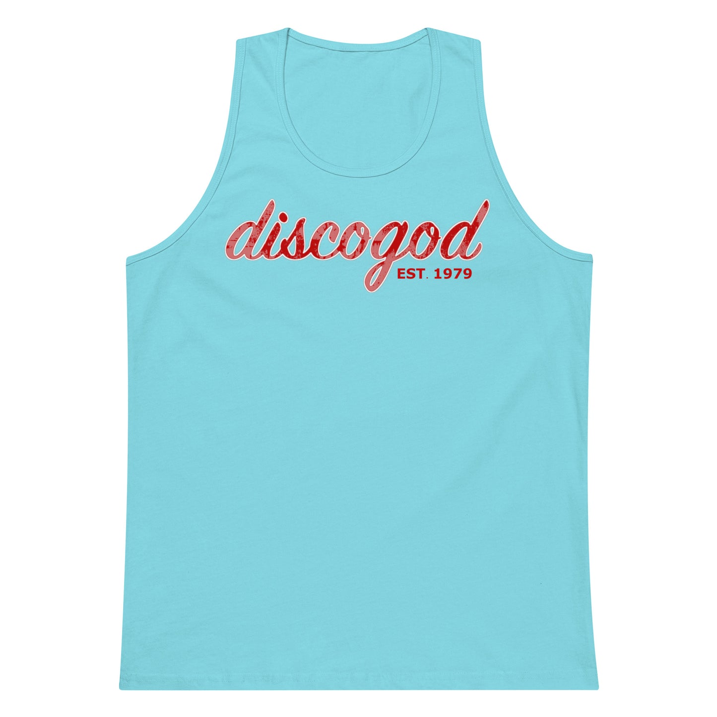 discogod men’s premium tank top