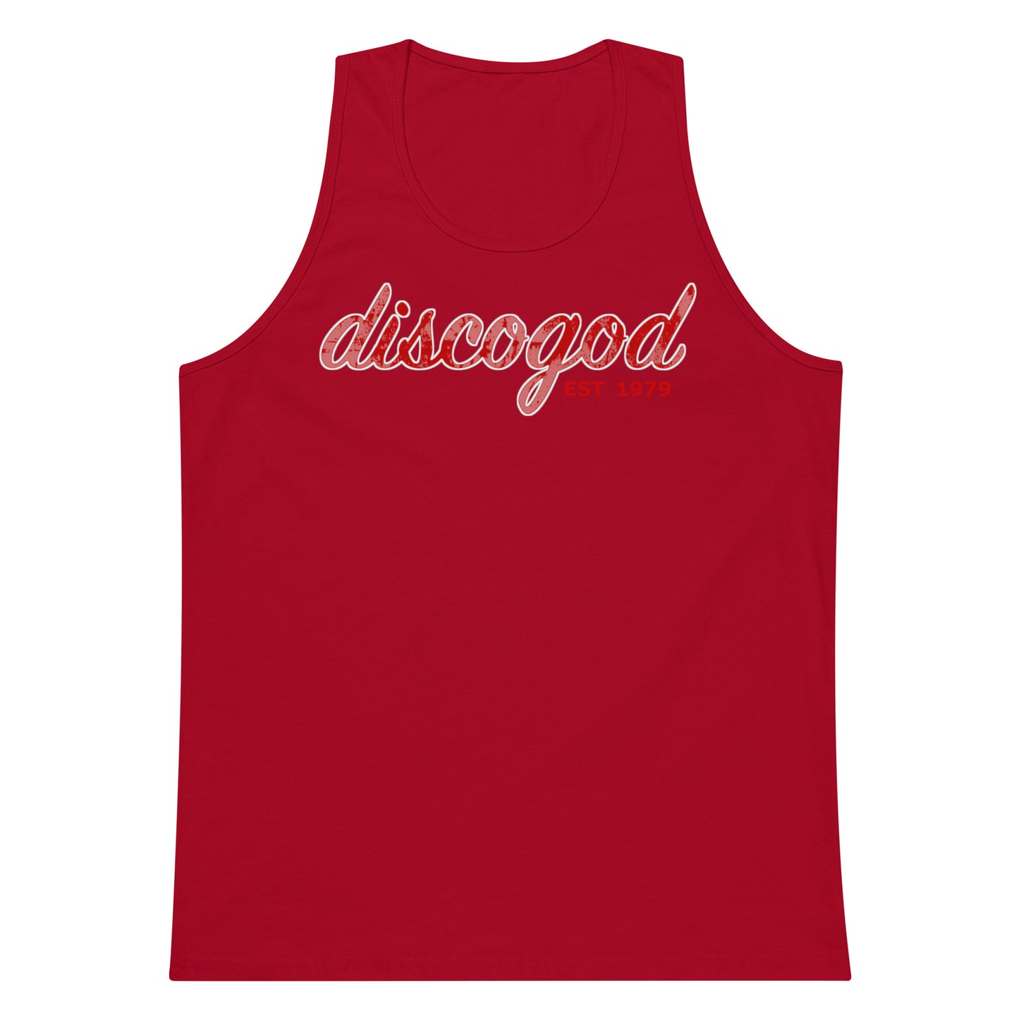 discogod men’s premium tank top