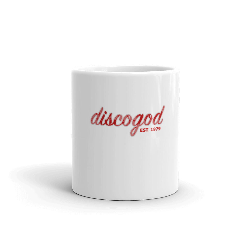 Disco God White Glossy Mug